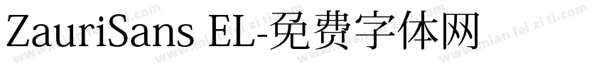 ZauriSans EL字体转换